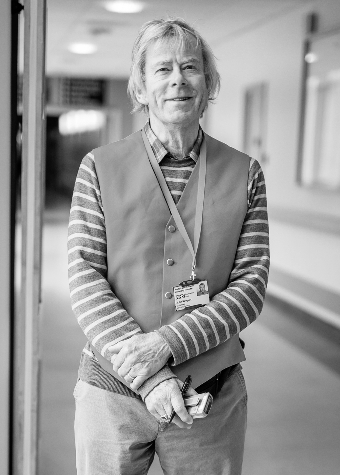 Helpforce male volunteer in a portrait shot, looking directly at the camera