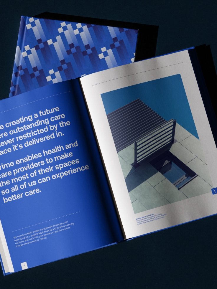 Prime brochure open on table