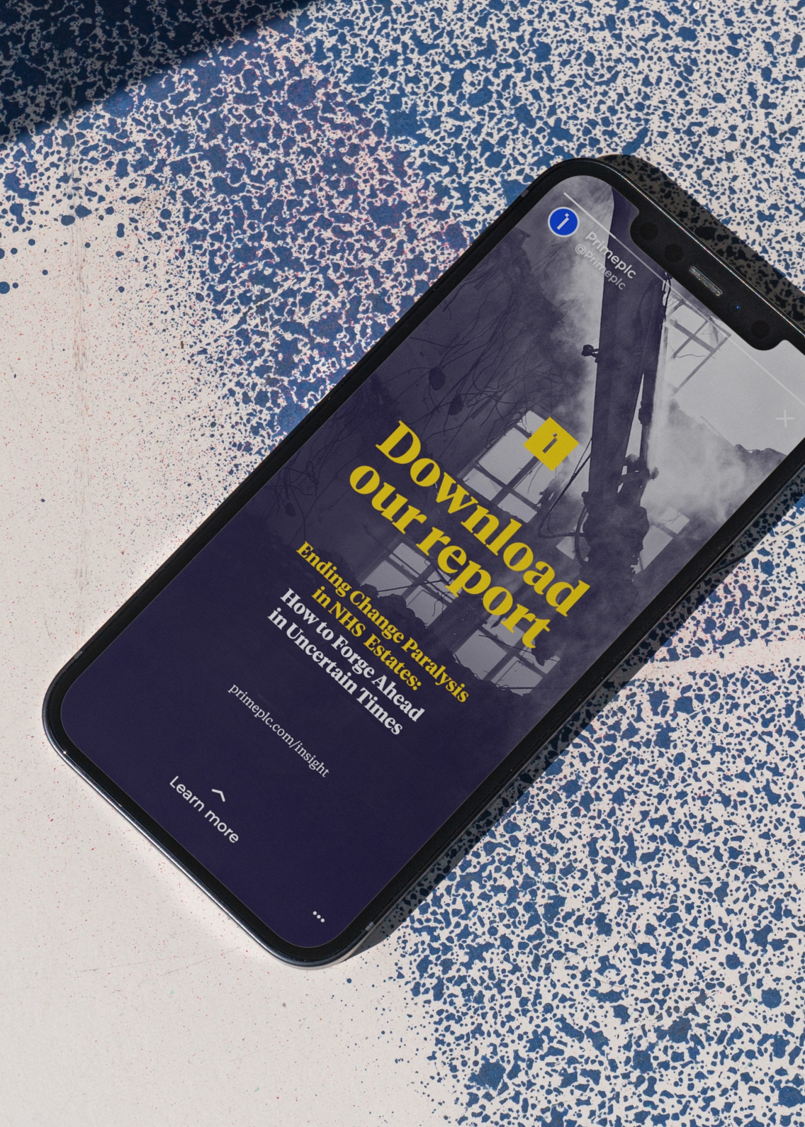 Prime report download graphic on Instagram stories