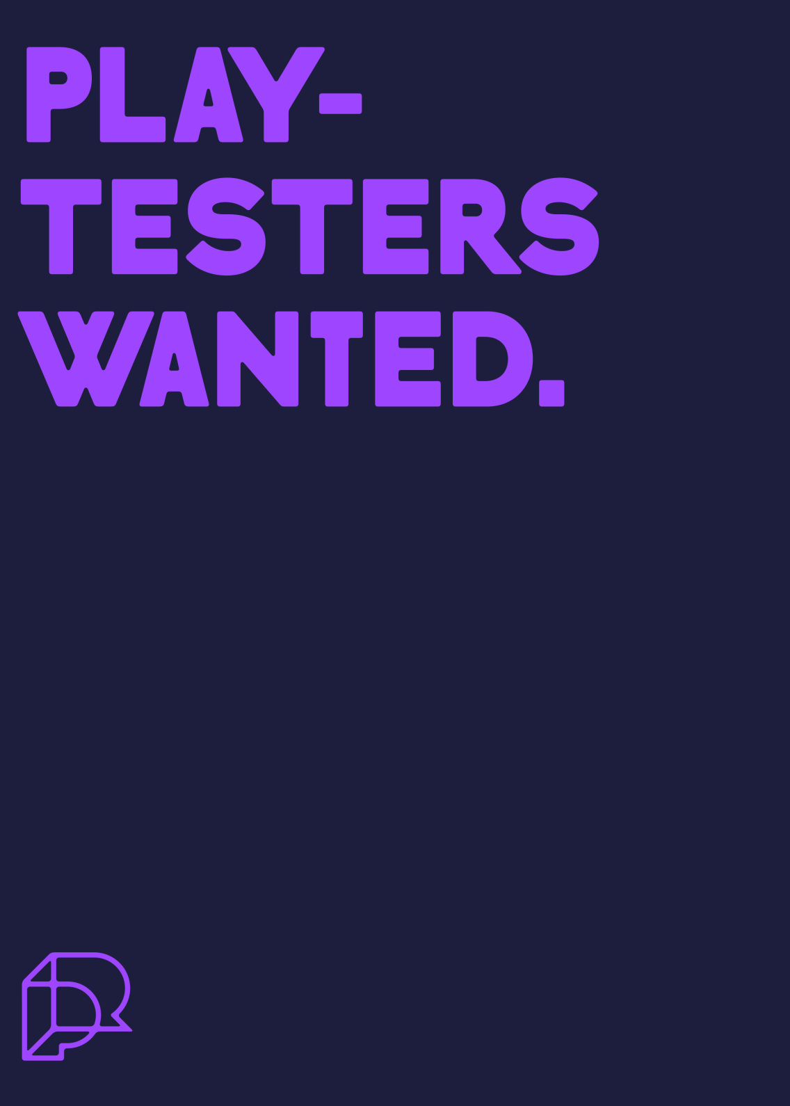 play-testers wanted text