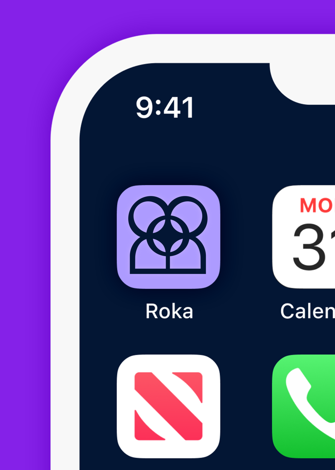 Close up of the app icon on an iPhone
