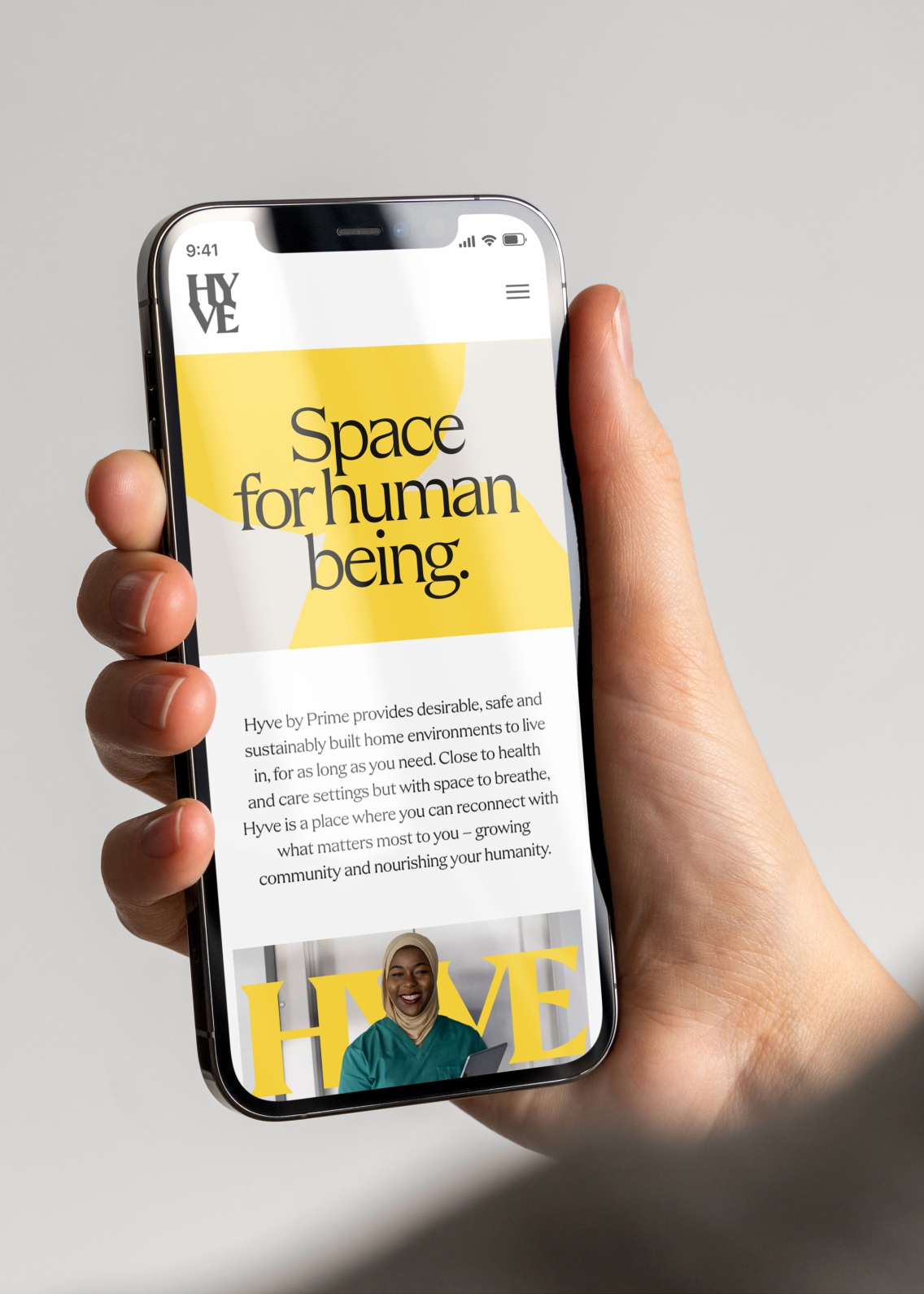 Static visual of the website homepage on a Samsung mobile device.