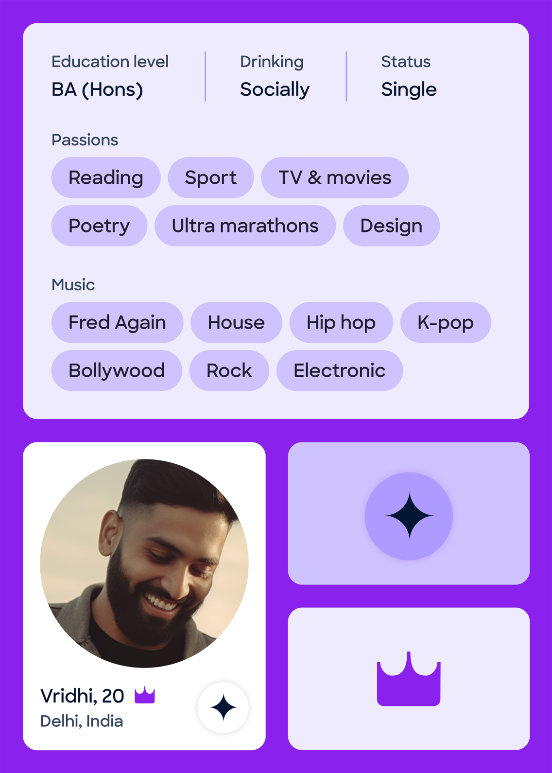 App on an iPhone, showing when you receive a spark message.