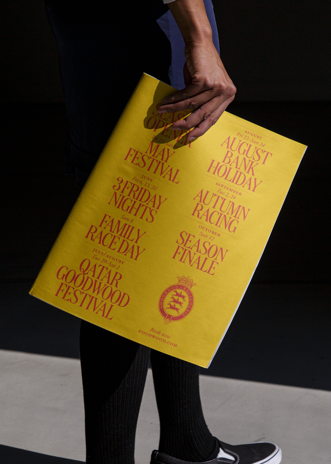 The Goodwood Racecourse brand messaging on a poster