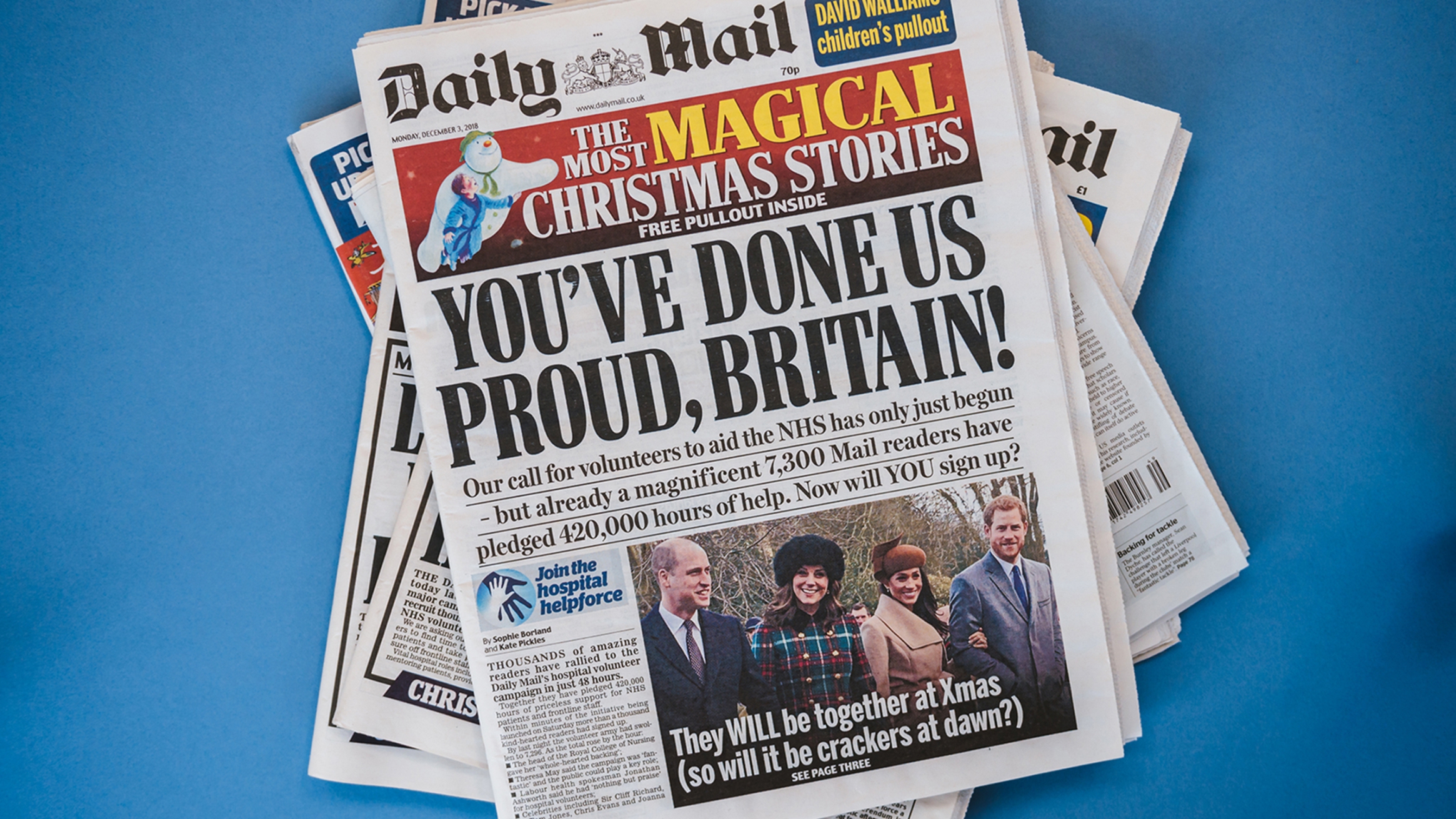 The Helpforce campaign on the front of the Daily Mail.